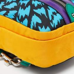 Dolce & Gabbana Multicolor Printed Nylon and Leather Sling Bag