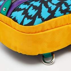Dolce & Gabbana Multicolor Printed Nylon and Leather Sling Bag