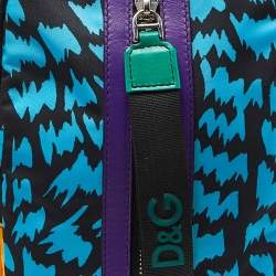 Dolce & Gabbana Multicolor Printed Nylon and Leather Sling Bag