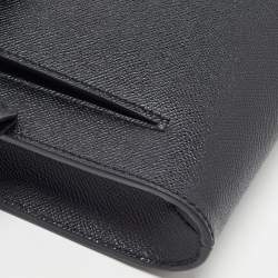 Pre Owned Dolce & Gabbana Black Leather Front Pocket Portfolio