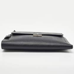 Pre Owned Dolce & Gabbana Black Leather Front Pocket Portfolio