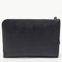 Pre Owned Dolce & Gabbana Black Leather Front Pocket Portfolio