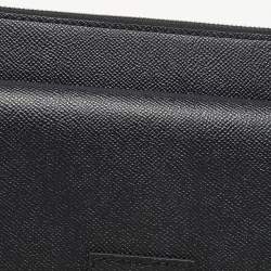Pre Owned Dolce & Gabbana Black Leather Front Pocket Portfolio