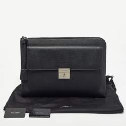 Pre Owned Dolce & Gabbana Black Leather Front Pocket Portfolio