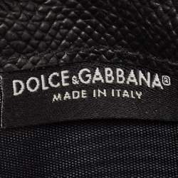Dolce and Gabbana Black Leather Logo Bifold Card Case