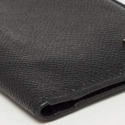Dolce and Gabbana Black Leather Logo Bifold Card Case