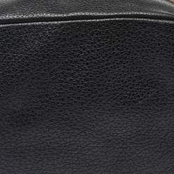 Dolce & Gabbana Black Grained Leather Zip Pouch 