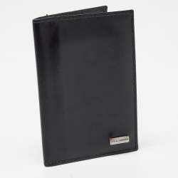 Dolce & Gabbana Black Leather Bifold Card Holder