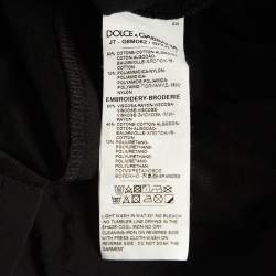 Pre Owned Dolce & Gabbana Black Camouflage Print Jersey T-Shirt XS
