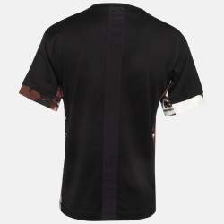 Pre Owned Dolce & Gabbana Black Camouflage Print Jersey T-Shirt XS