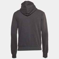 Pre Owned Dolce & Gabbana Grey Cotton Knit Hoodie S