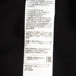 Pre Owned Dolce & Gabbana Black Logo Print Cotton Polo T-Shirt M