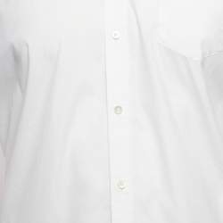 Pre Owned Dolce & Gabbana White Poplin Short Sleeves Shirt XL