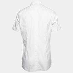 Pre Owned Dolce & Gabbana White Poplin Short Sleeves Shirt XL