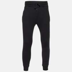 Pre Owned Dolce & Gabbana Black Cotton Jogger Pants XS