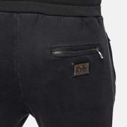 Pre Owned Dolce & Gabbana Black Cotton Jogger Pants XS