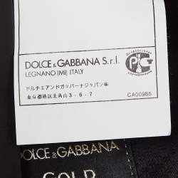 Dolce & Gabbana Black Wool Blend Tailored Pants Suit M