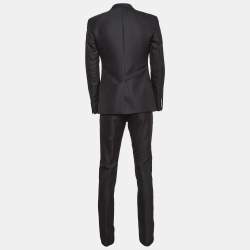 Dolce & Gabbana Black Wool Blend Tailored Pants Suit M