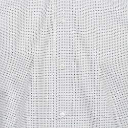 مملوكة مسبقًا Dolce & Gabbana White Polka Dots Jacquard Cotton Shirt XL