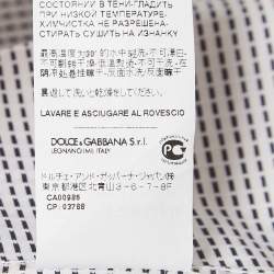 مملوكة مسبقًا Dolce & Gabbana White Polka Dots Jacquard Cotton Shirt XL