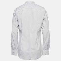 مملوكة مسبقًا Dolce & Gabbana White Polka Dots Jacquard Cotton Shirt XL