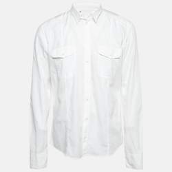 Pre Owned Dolce & Gabbana Off-White Cotton Long Sleeve Shirt XL