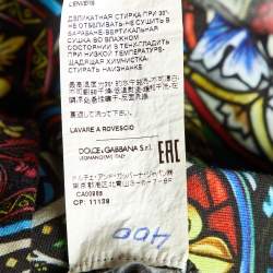 مملوكة مسبقًا Dolce & Gabbana Multicolor Printed Cotton Knit T-Shirt L