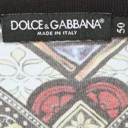 مملوكة مسبقًا Dolce & Gabbana Multicolor Printed Cotton Knit T-Shirt L