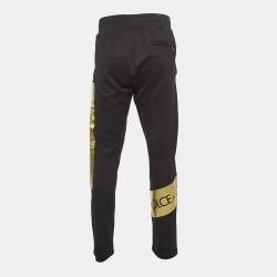 Dolce & Gabbana Black Printed Cotton Track Pants L