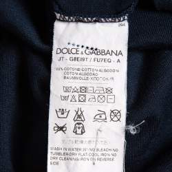 Dolce & Gabbana Navy Blue Cotton Jersey Crew Neck T-Shirt XXL