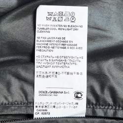 Pre Owned Dolce & Gabbana Black Jacquard Zip Up Bomber Jacket XXL