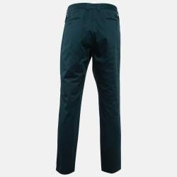 Pre Owned Dolce & Gabbana Green Cotton Formal Trousers XXXL
