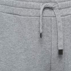 Dolce & Gabbana Grey Cotton Applique Detail Sweatshirt and Pants Set M