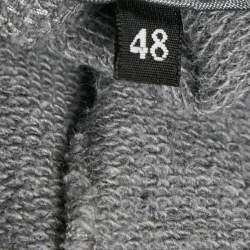 Dolce & Gabbana Grey Cotton Applique Detail Sweatshirt and Pants Set M