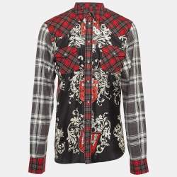 Pre Owned Dolce & Gabbana Red Checks Printed Cotton Blend Shirt XXL