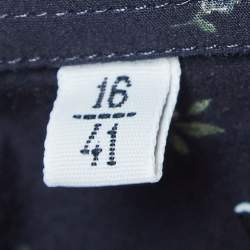 مملوكة مسبقًا Dolce & Gabbana Blue Floral Print Cotton Sicilia Slim Fit Shirt L