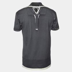 Pre Owned Dolce & Gabbana Blue/White Polka Dot Print T-Shirt M