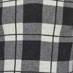 Pre Owned Dolce & Gabbana Black Checked Wool V-Neck Sweater M