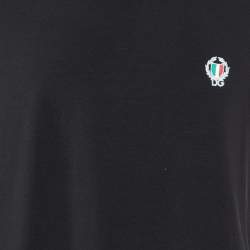 Pre Owned Dolce & Gabbana Underwear Black Cotton Logo Embroidered T-Shirt L
