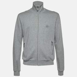 Dolce & Gabbana Grey Cotton Zip Up Jacket M
