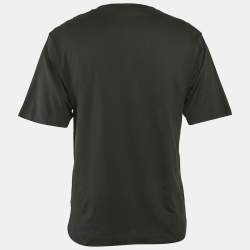 Pre Owned Dolce & Gabbana Black Logo Jewel Cotton Jersey T-Shirt XS
