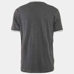 Pre Owned Dolce & Gabbana Grey Logo Print Jersey T-Shirt XL