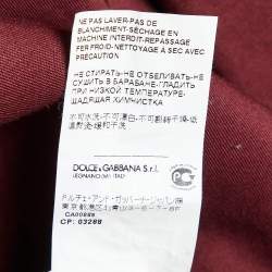 Pre Owned Dolce & Gabbana Burgundy Cotton jogger Pants M