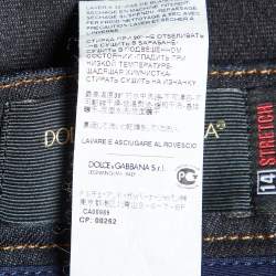 Pre Owned Dolce & Gabbana Dark Blue Denim 14 Stretch Fit Jeans XL/Waist 37.5"