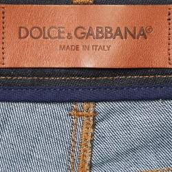 Pre Owned Dolce & Gabbana Dark Blue Denim 14 Stretch Fit Jeans XL/Waist 37.5"