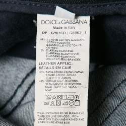 Pre Owned Dolce & Gabbana Navy Blue Washed Denim Skinny Jeans XS Waist 28"