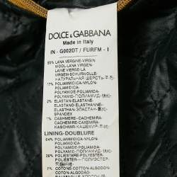 Dolce & Gabbana Brown Wool Blend Felt Double Breasted Peacoat XL
