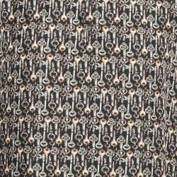 Pre Owned Dolce & Gabbana Black Key Print Cotton and Silk T-Shirt XXL