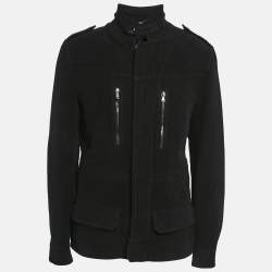 Pre Owned Dolce & Gabbana Black Gabardine Cotton Utility Jacket XL