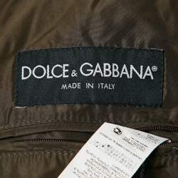 Pre Owned Dolce & Gabbana Green Synthetic Hooded Vest XXL